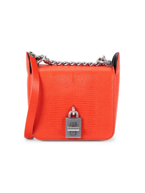 Rebecca Minkoff Love Too Small Square Lizard Embossed Leather Crossbody Bag